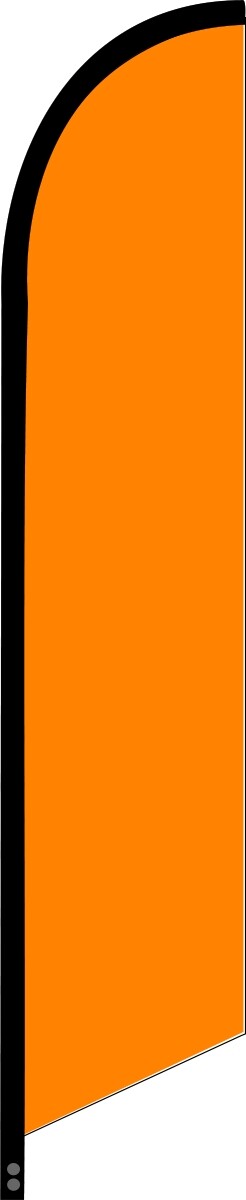 SHARP ORANGE FLUORESCENT Feather Swooper Flutter Flag vertical banner WINDLESS