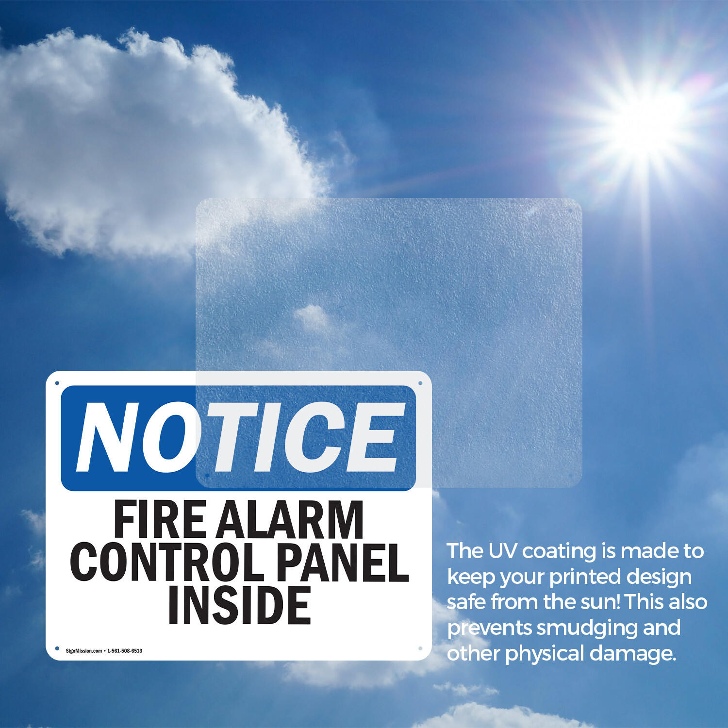 (2 Pack) Fire Alarm Control Panel Inside OSHA Notice Sign Decal Metal Plastic