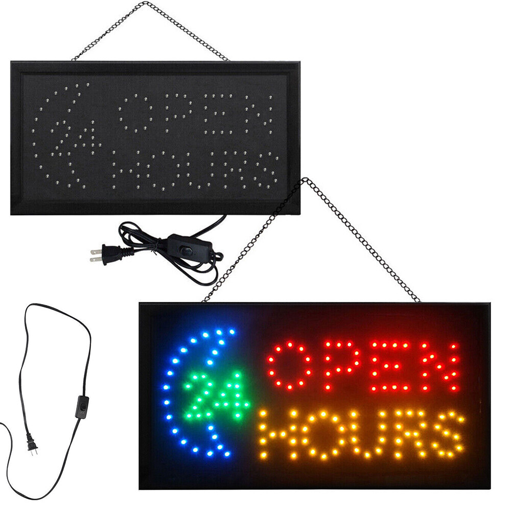 19″ x 10″ Ultra Bright LED Neon Light Animated Motion Business Sign with ON/OFF