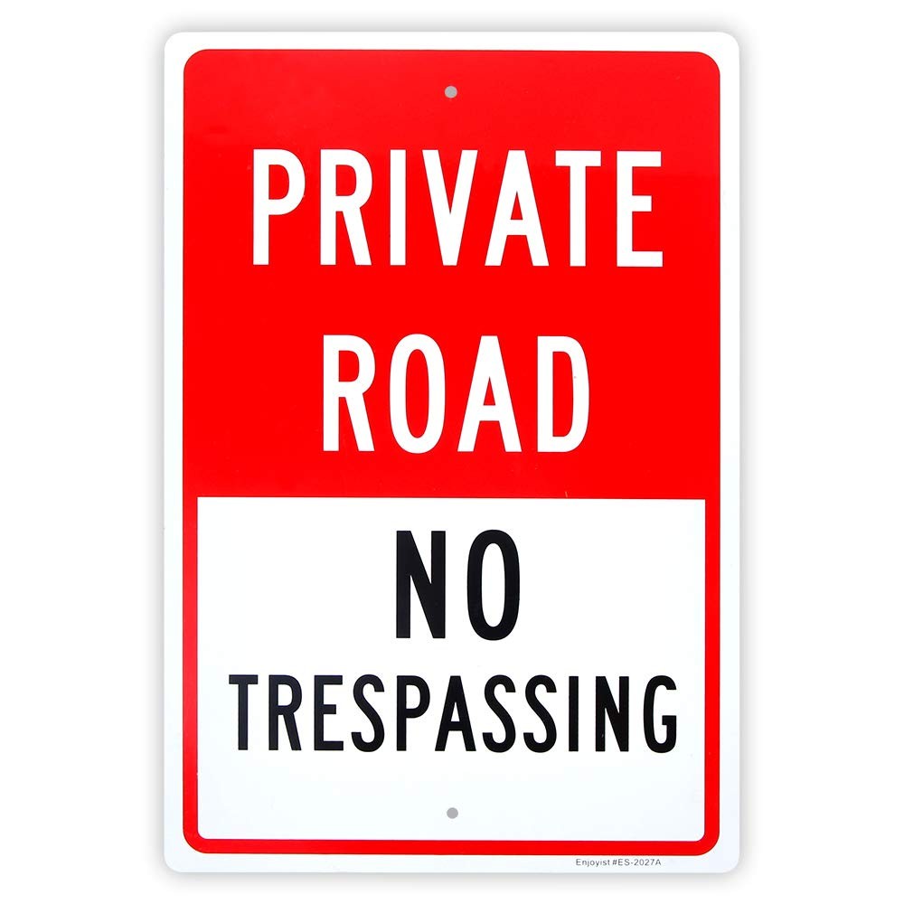 Private Road – No Trespassing 12″ x 18″ ACM Reflective Aluminum Metal Sign Large