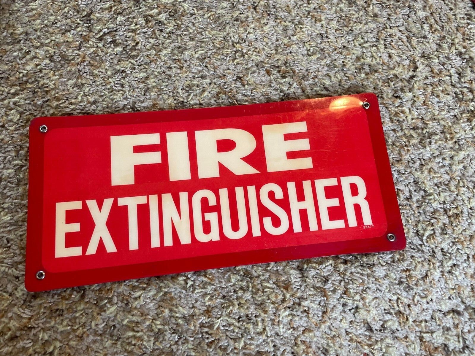 Fire Extinguisher Rigid Plastic Sign 6″ x 14″