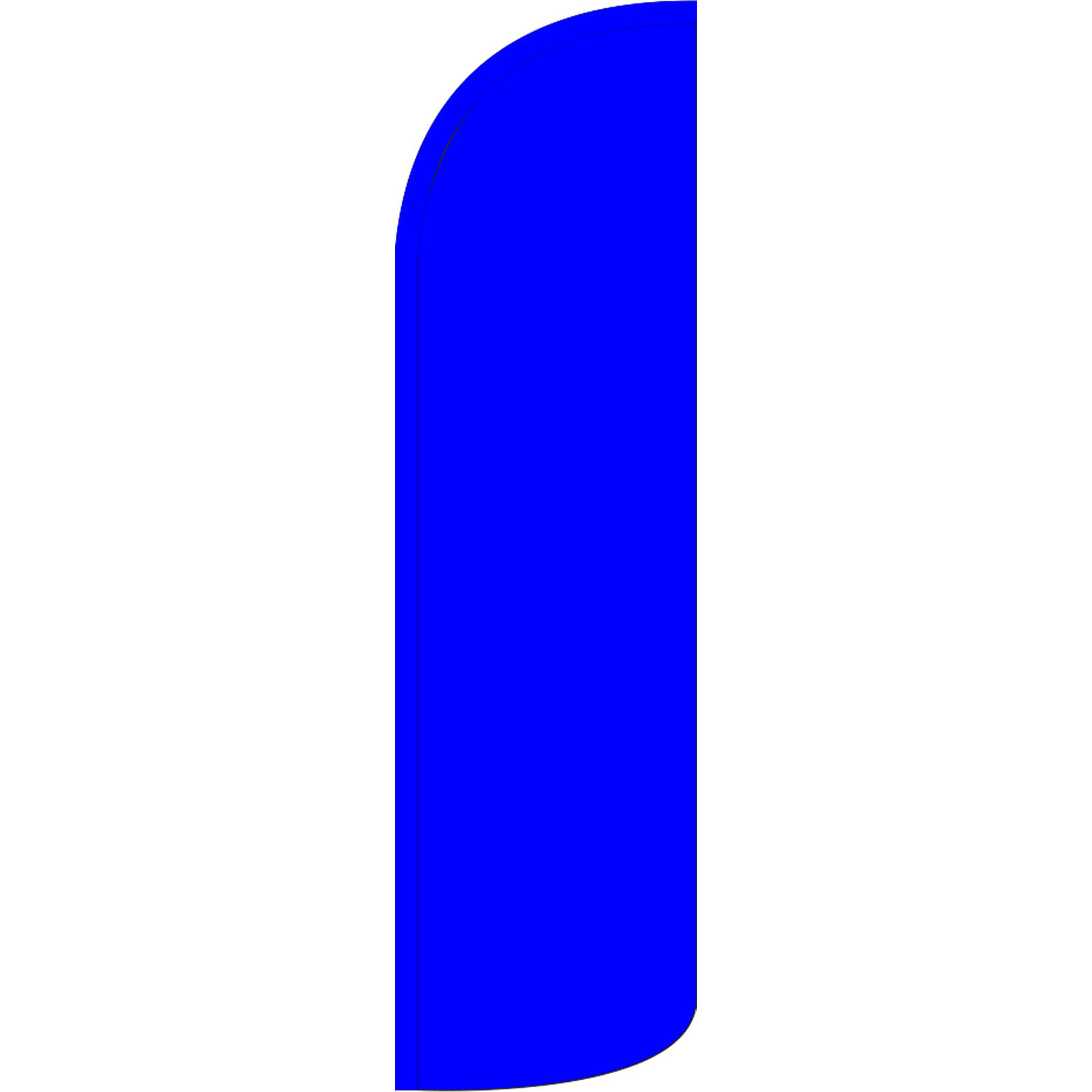 Solid Blue 3 ft X 11 1/2 ft Windless Swooper Flag (Flag Only)