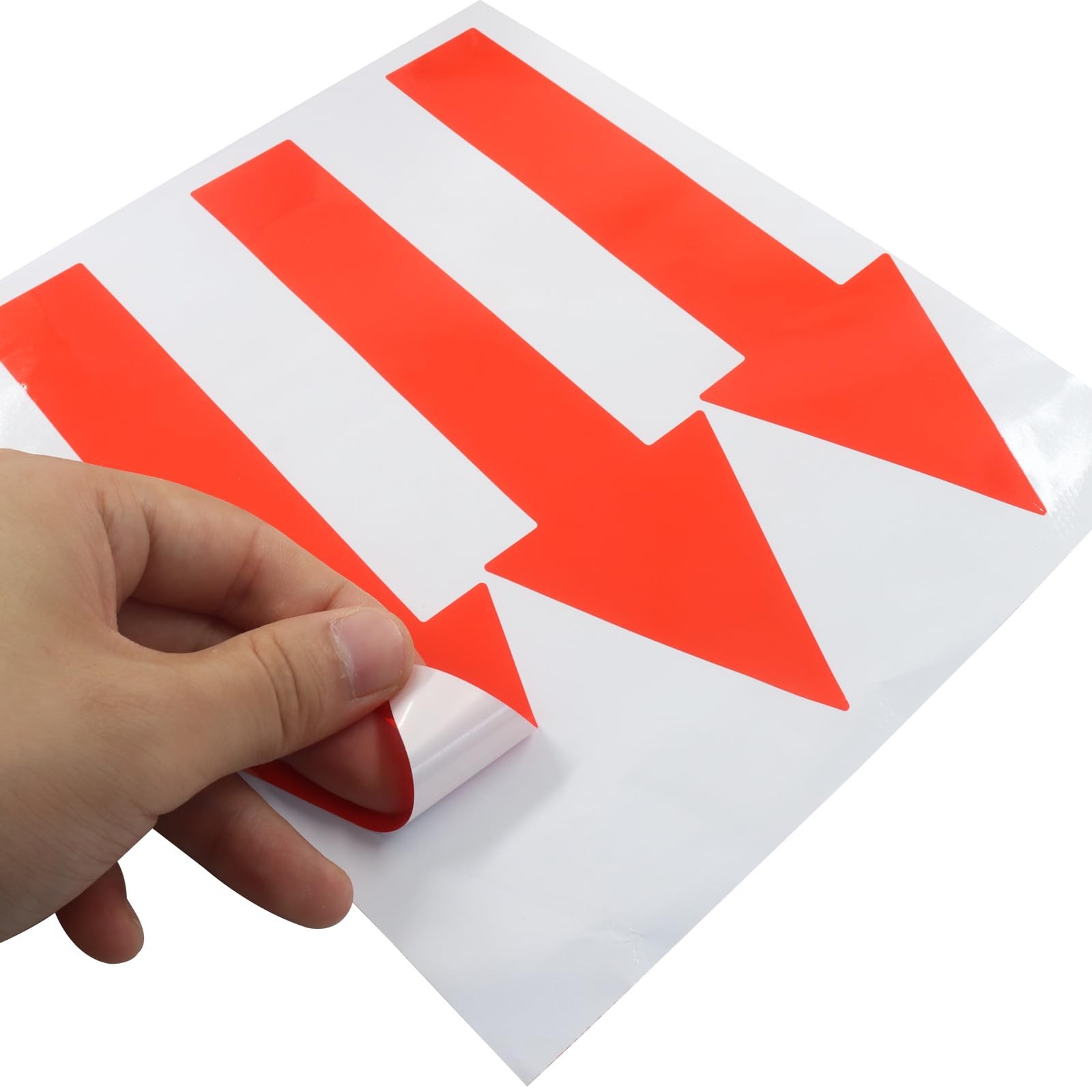 9 Pcs Red Directional Arrow Stickers(3×3), 8″x2.4″ Waterproof Sign Arrows Sel…