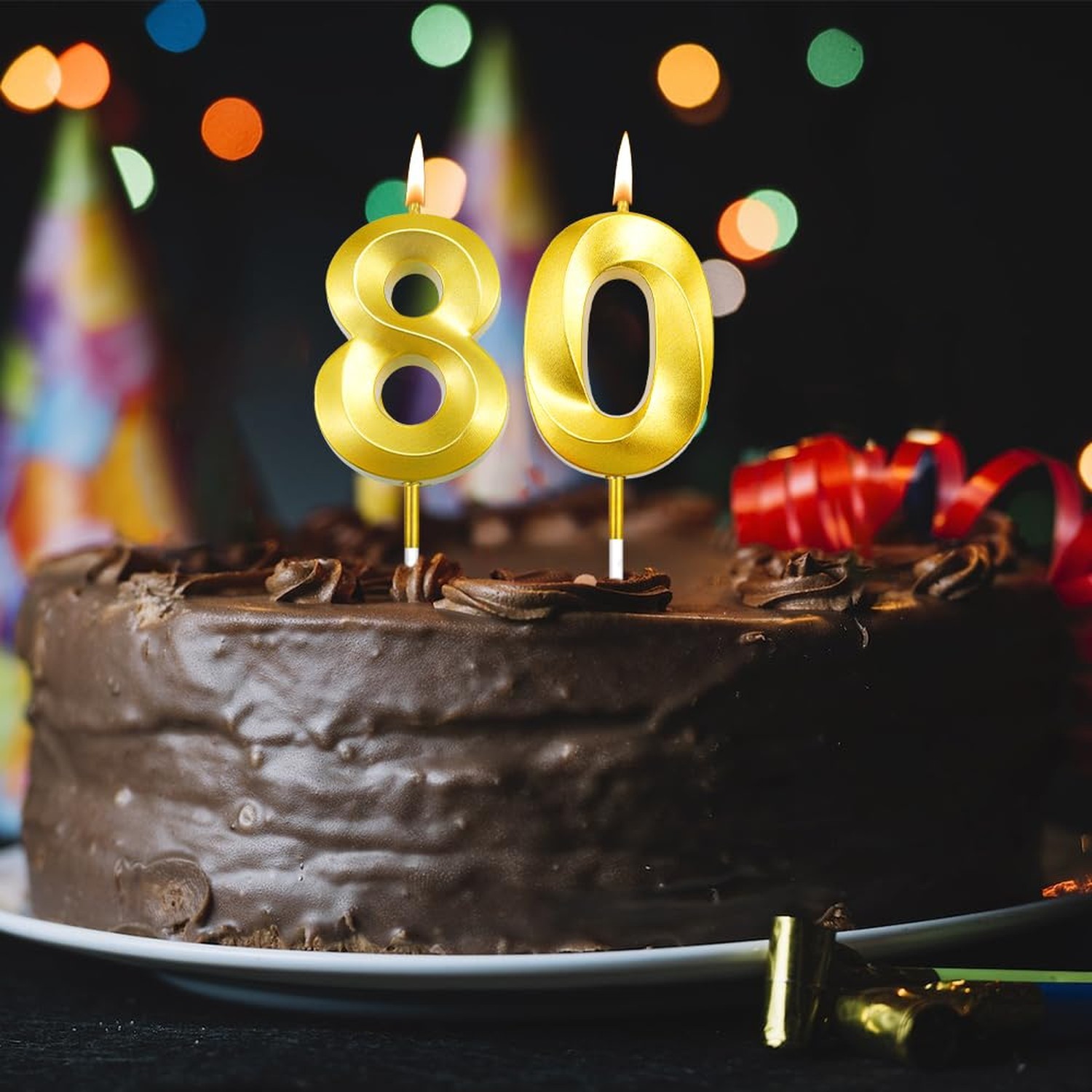 80th Birthday Candles Happy 80th Birthday Cake Topper 80th Birthday Decoratio…