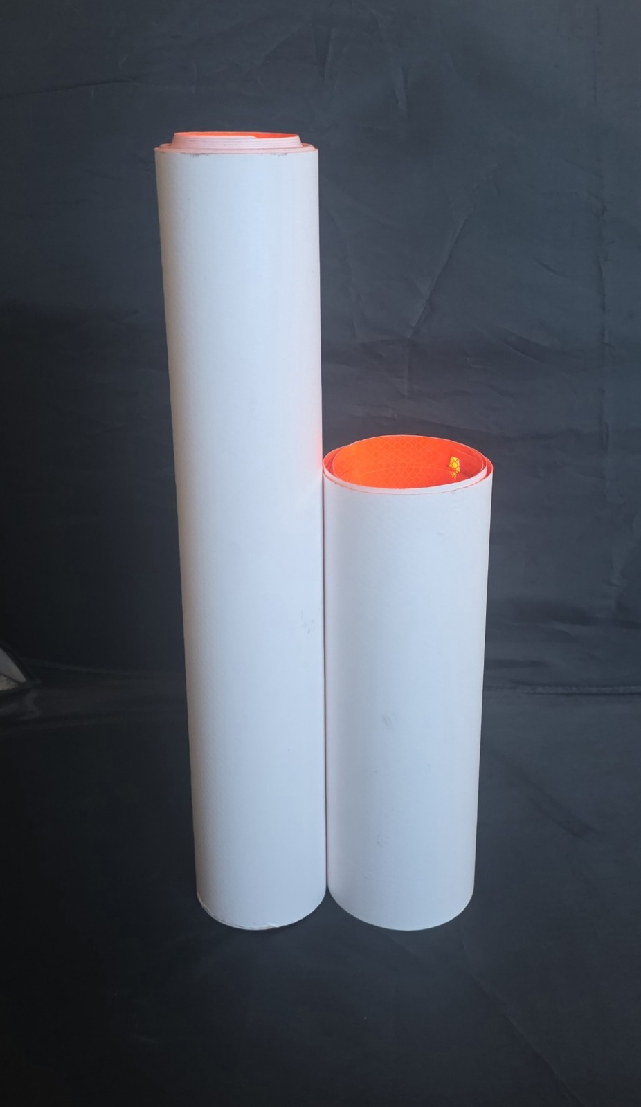 LOT 2 PIECES FLUORESCENT ORANGE REFLECTIVE ADHESIVE SHEETING SIGN VINYL LARGE…