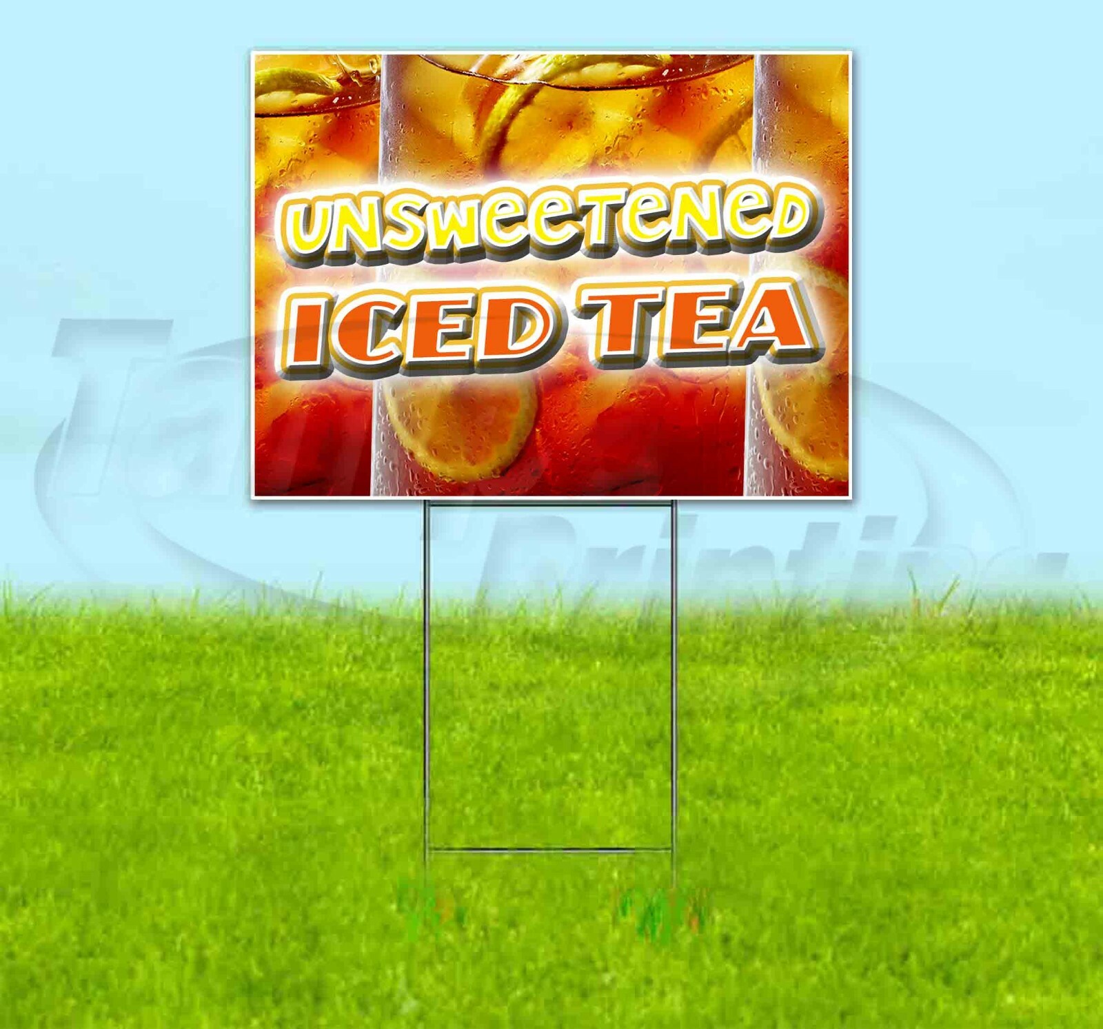 UNSWEETENED ICED TEA 18×24 Yard Sign Corrugated Plastic Bandit Lawn USA