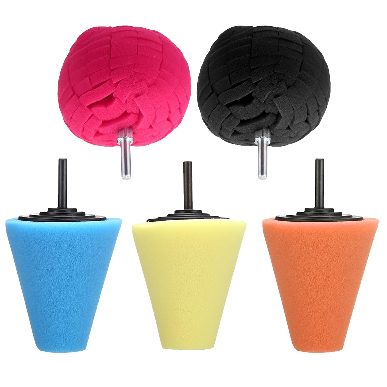 5Pcs Aluminum Polishing Kit Foam Sponge Polishing Balls Wheel Polishing Kit for