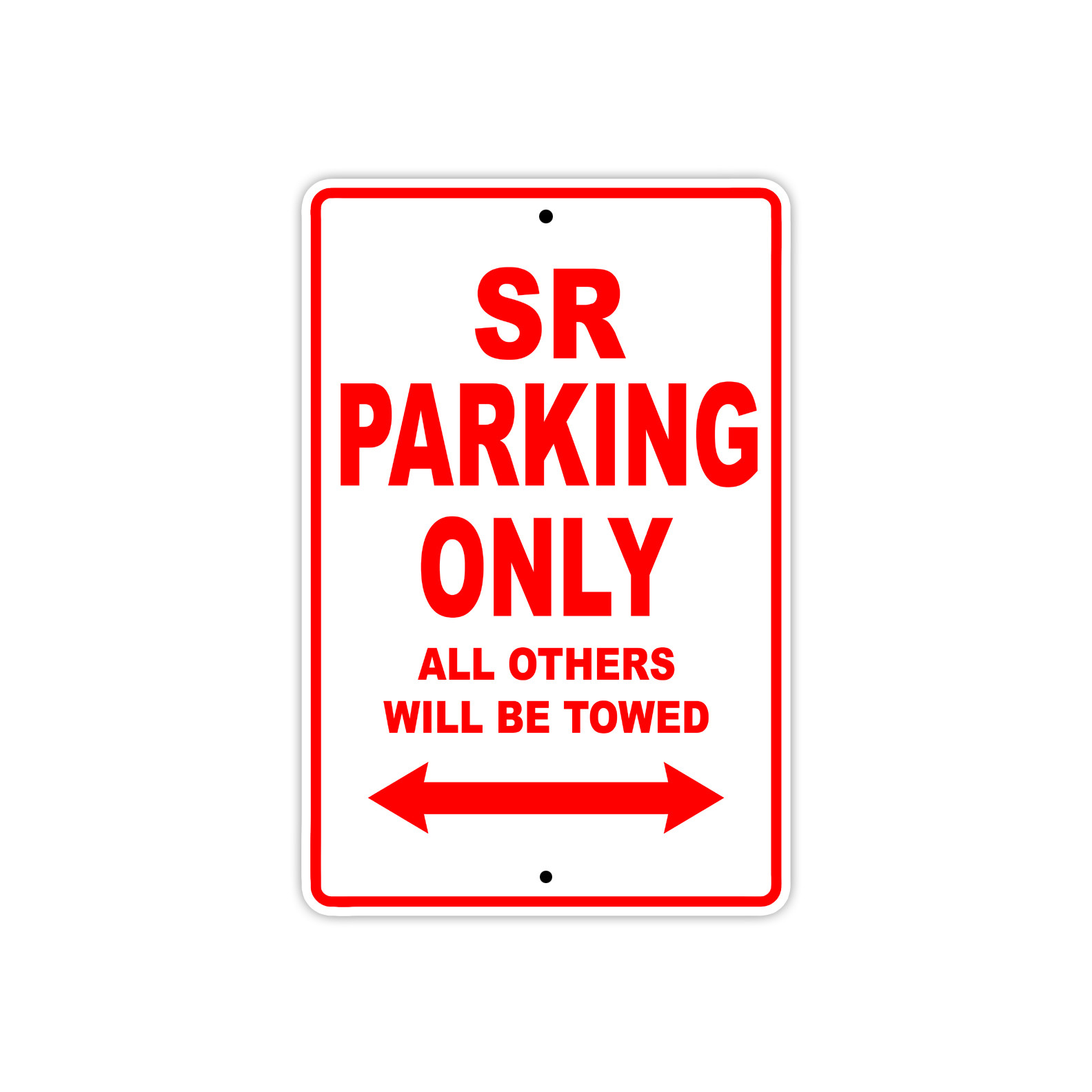 SR Parking Only Towed Bike Wall Art Decor Novelty Notice Aluminum Metal Sign