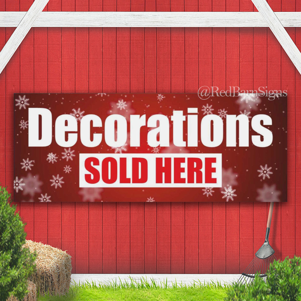 Decorations SOLD HERE Xmas CHRISTMAS Tree Fir Indoor Outdoor Banner Sign