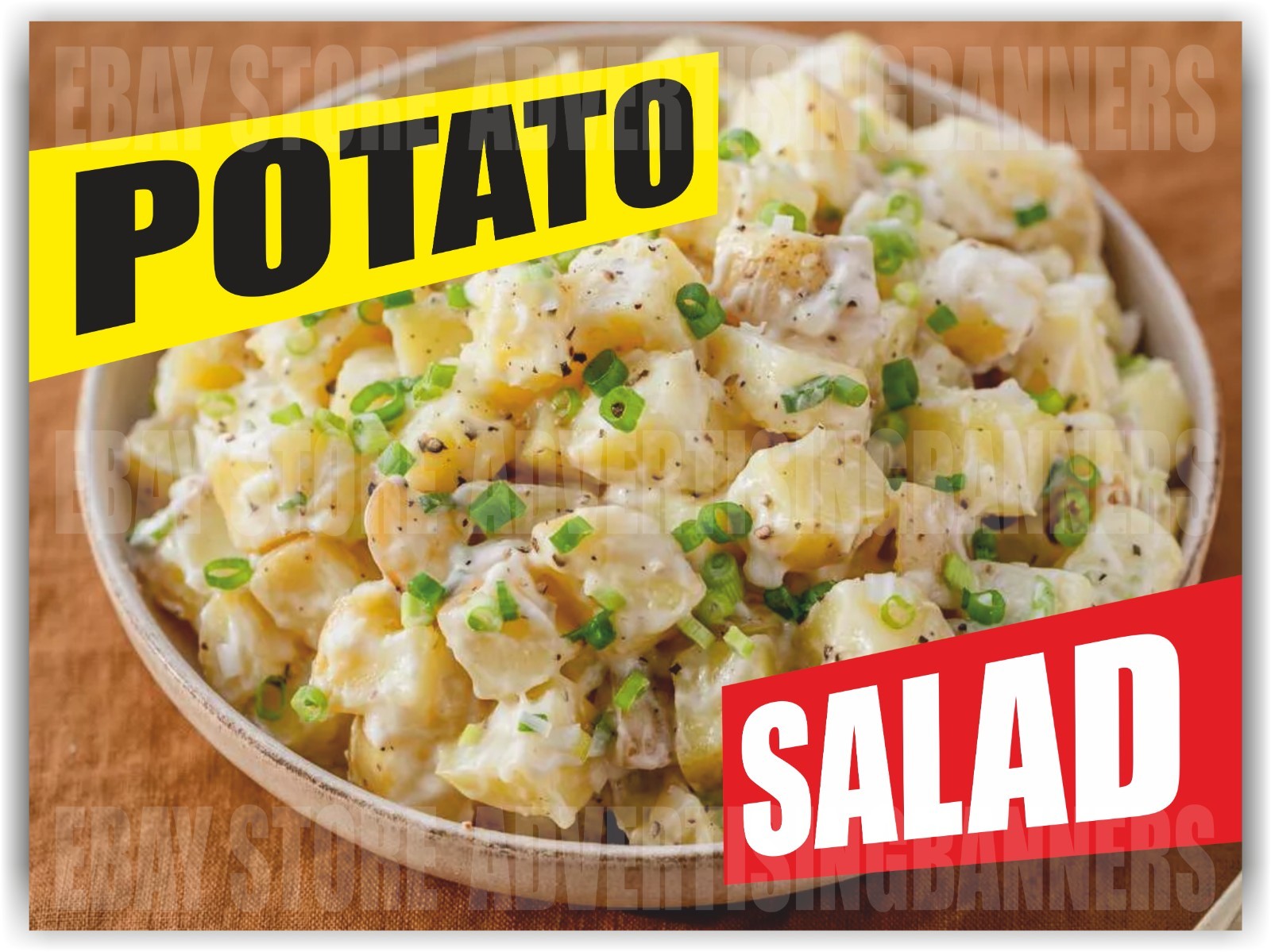POTATO SALAD Yard Sign with H-Stakes Chicken Shrimp Fitness Bar Lunch Food