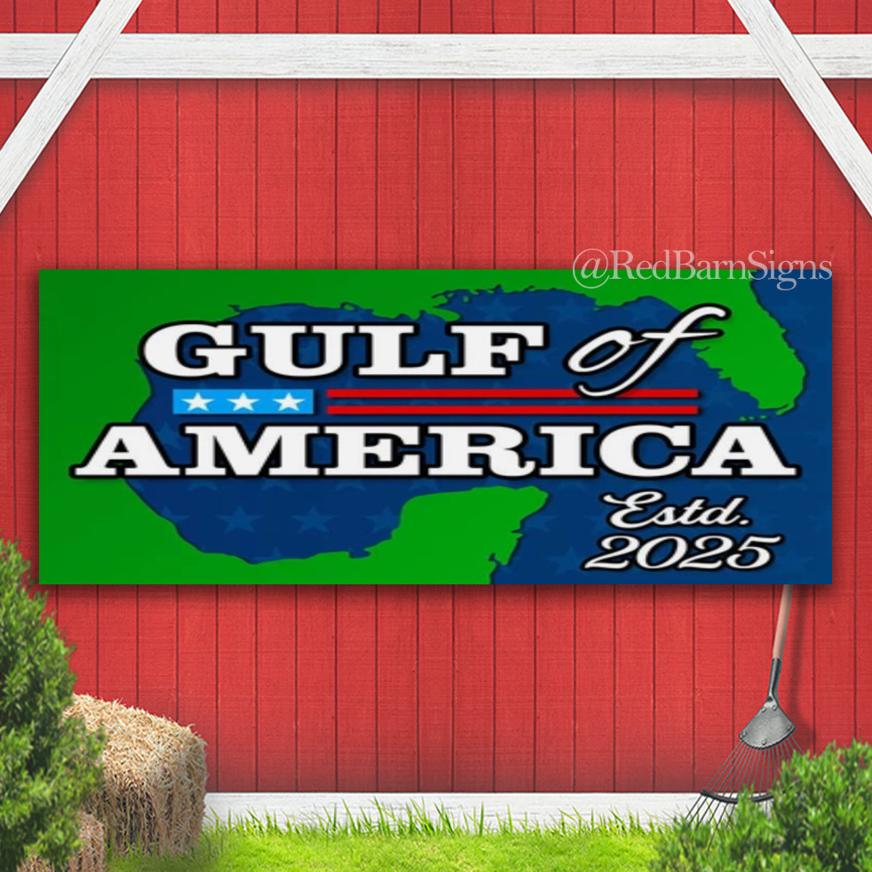 Gulf Of America – One-Sided Banner Sign with Grommets