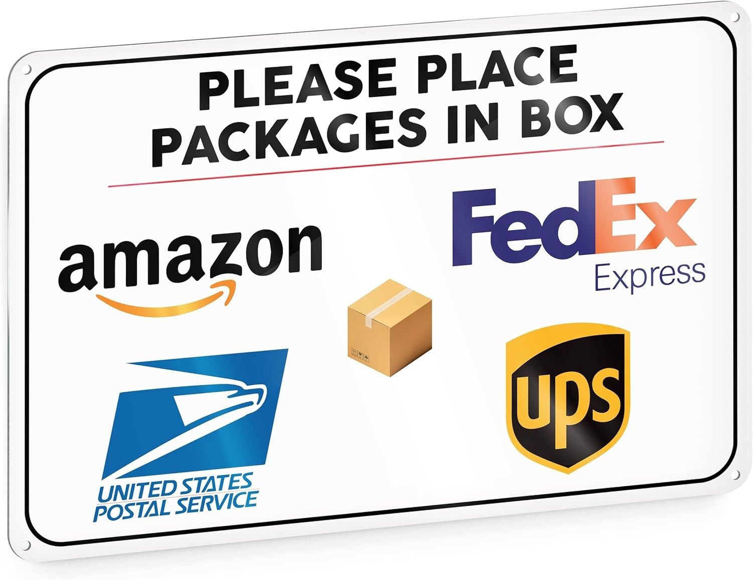 Durable Wall-Mounted 12×8 Sign for Package Deliveries – Easy Installation
