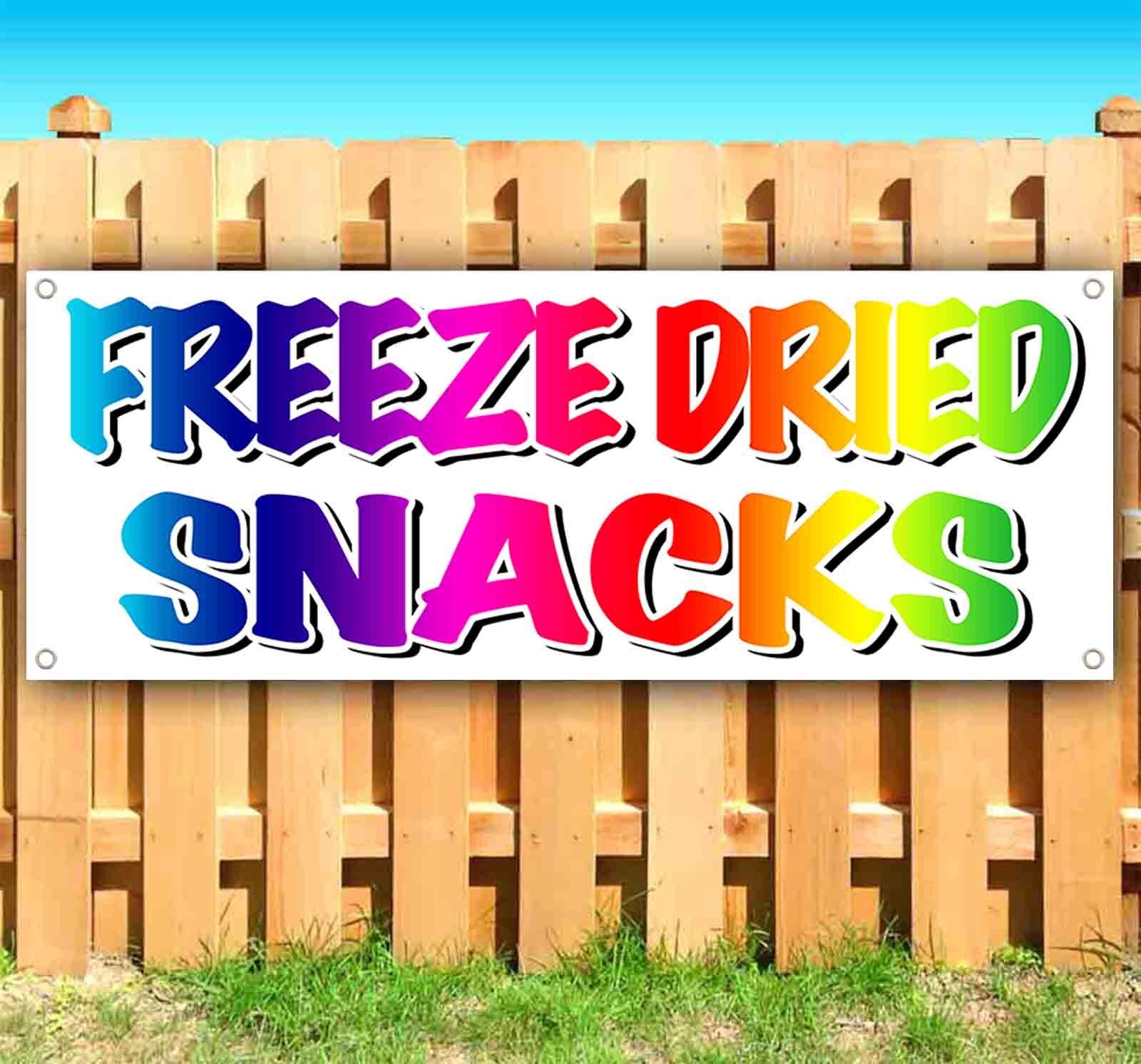 FREEZE DRIED SNACK Banner Advertising Vinyl Flag Sign Many Sizes FOOD, SWEETS