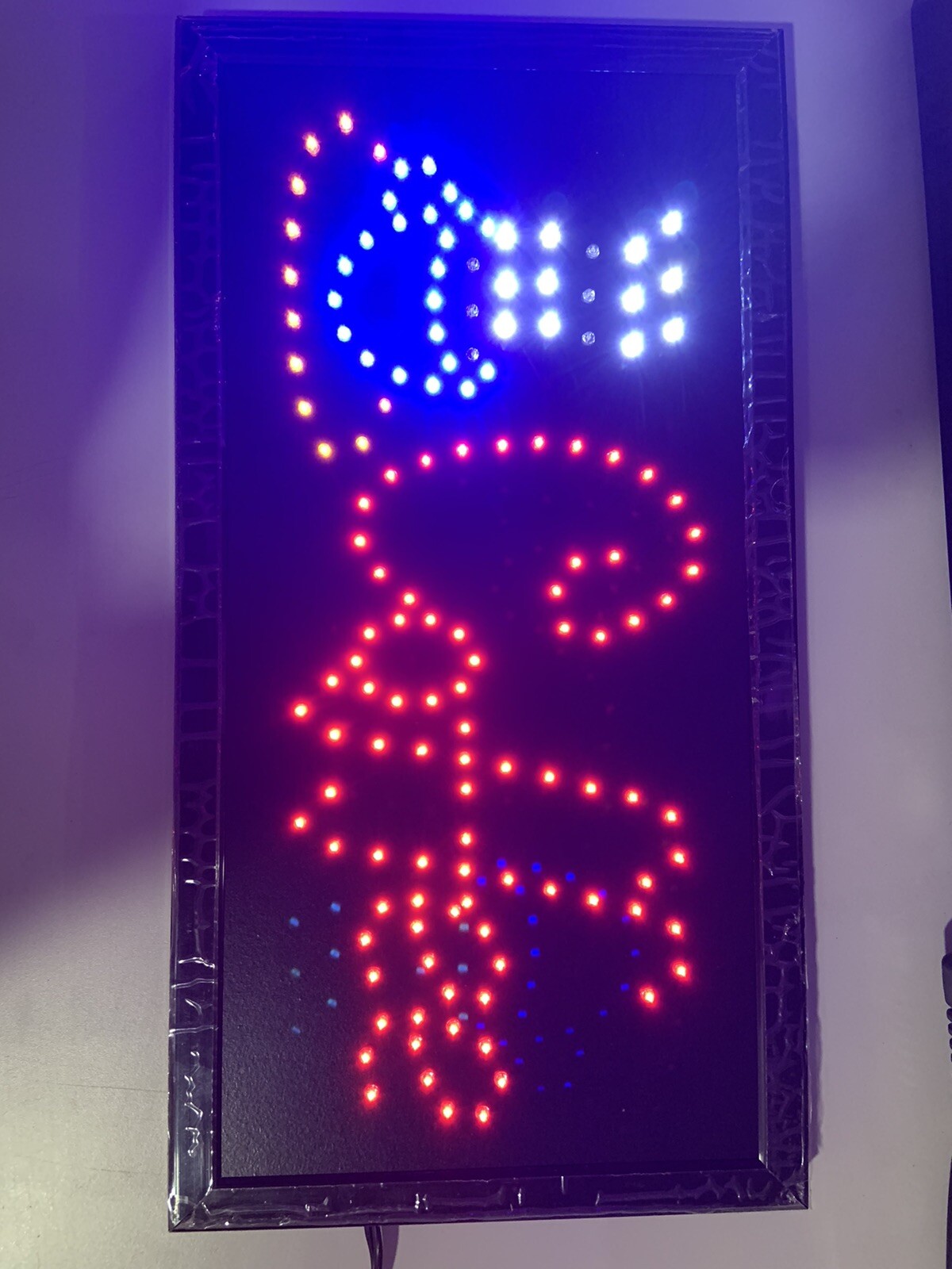 Animated Motion Running LED Business OPEN Sign + On/Off Switch Bright Light Neon