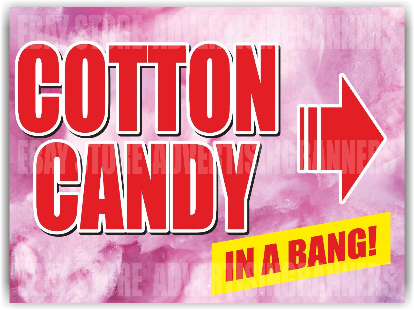 COTTON CANDY Yard Sign with H-Stakes Lawn Sign Popcorn Caramel bar FAIRY FLOSS