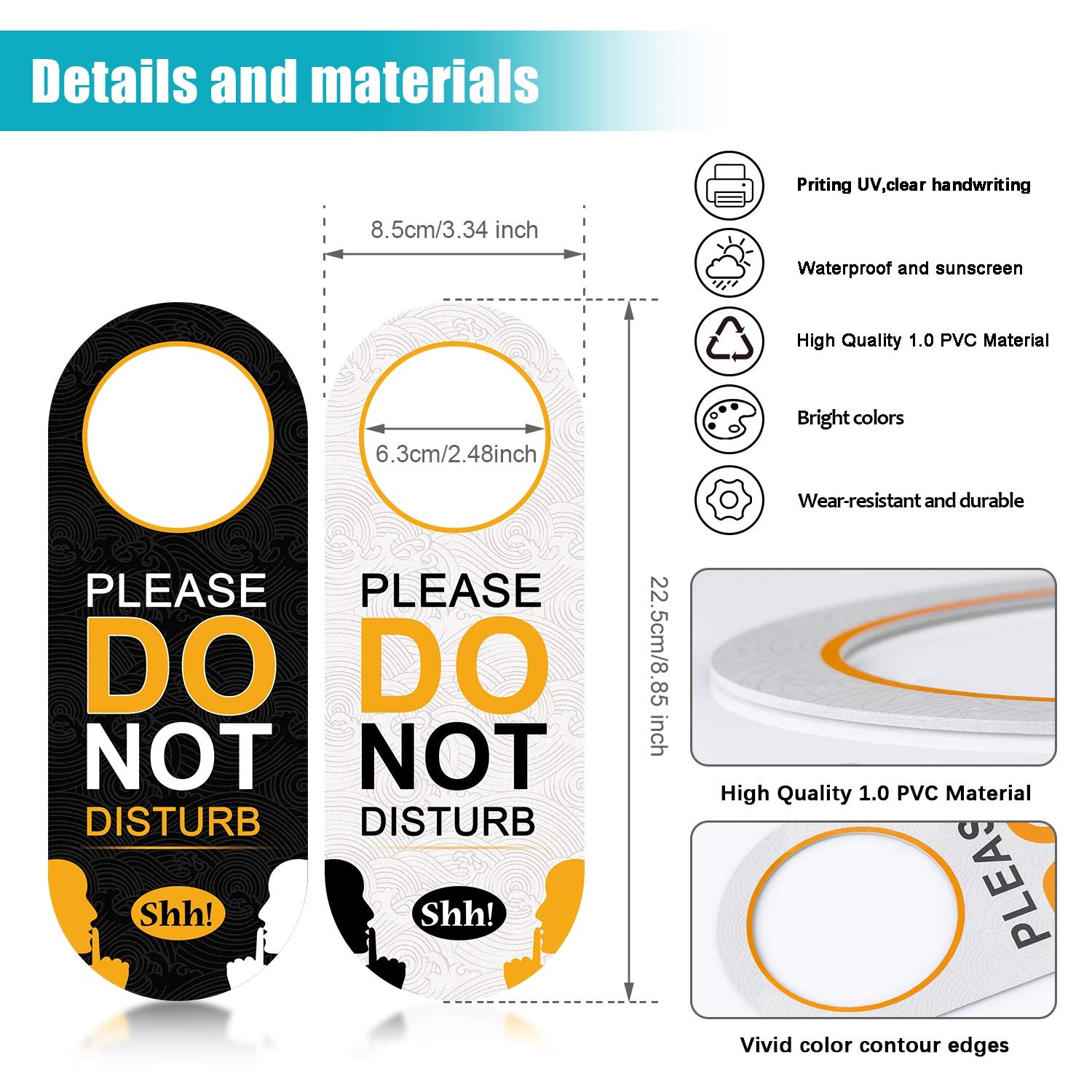 2 Pack Do Not Disturb Door Hanger Sign Funny, Meeting in Progress Door Sign B…