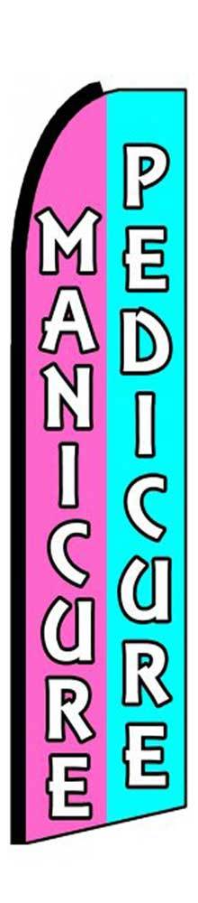 Manicures Pedicures Flag Only Flutter Swooper Advertising Sign 3’ Wide Banner