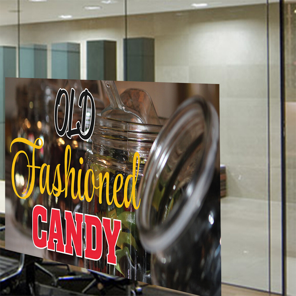 Decal Stickers Old Fashioned Candy Advertising Printing A Vinyl Store Sign Label
