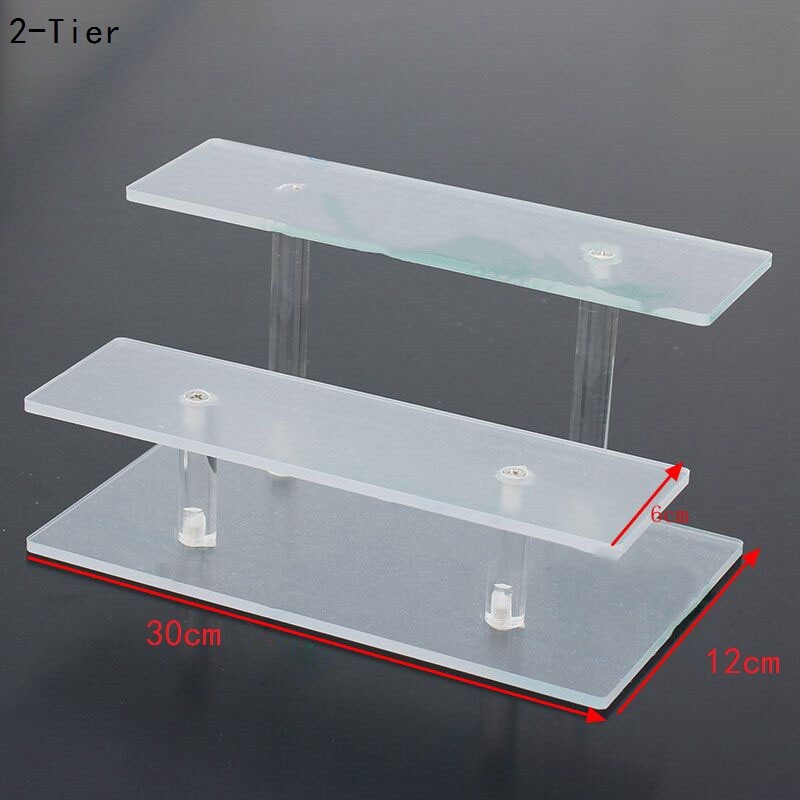 Acrylic Shelves Display Stand Model Cars Toy Cupcakes Rack Transparent Shop Home