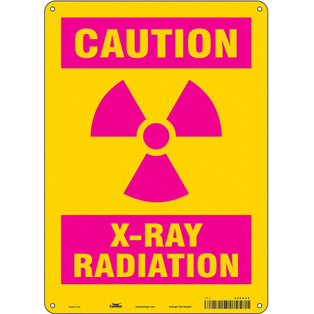 CONDOR 452A50 Safety Sign,14 inx10 in,Vinyl 452A50
