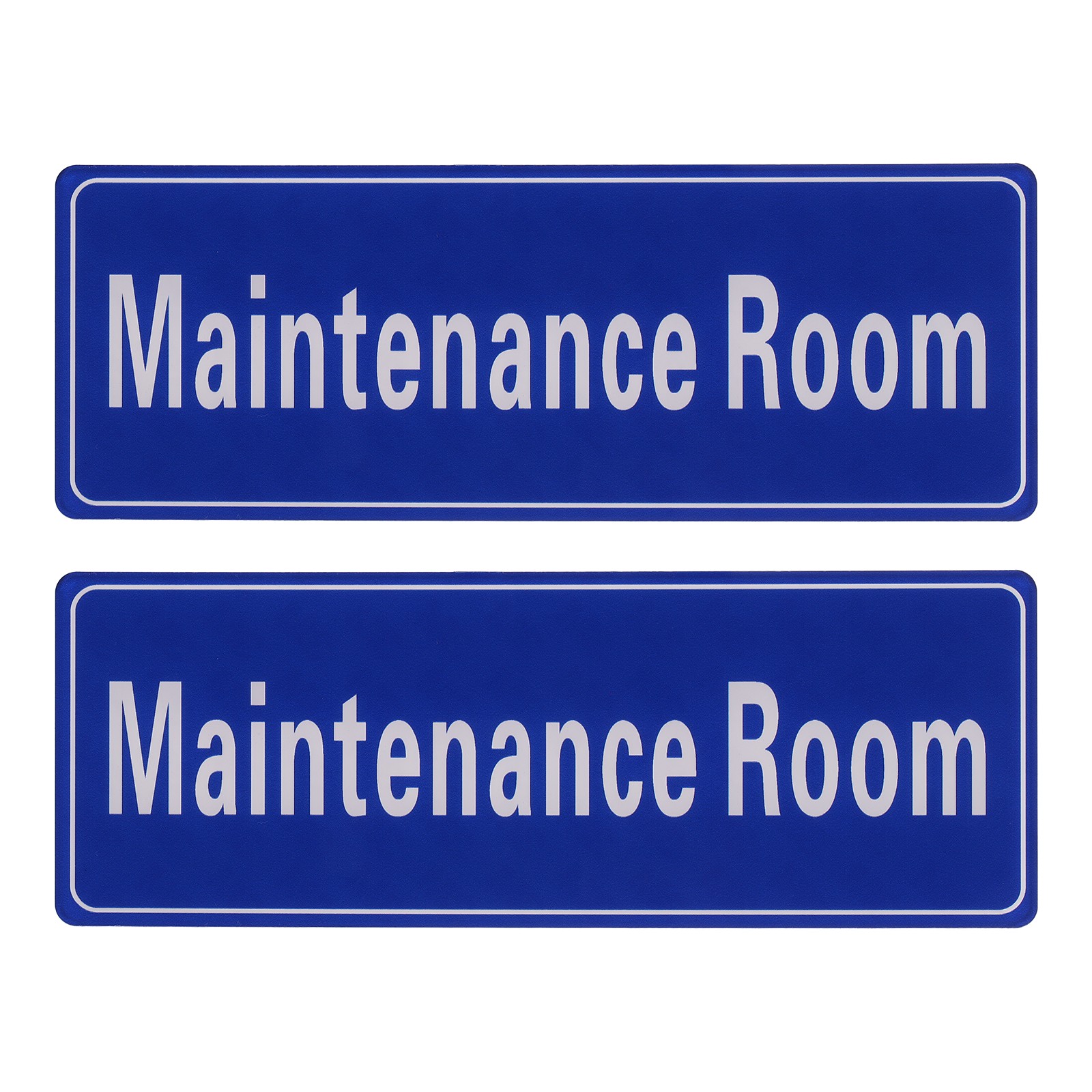 9″x3″ Maintenance Room, 2Pcs Room Door Sign, Navy Blue with White Text