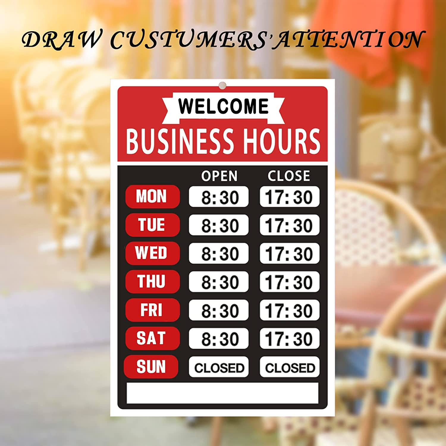 Business Hours SignOpening Hour Sign KitChangeable Store Hours SignHours of O