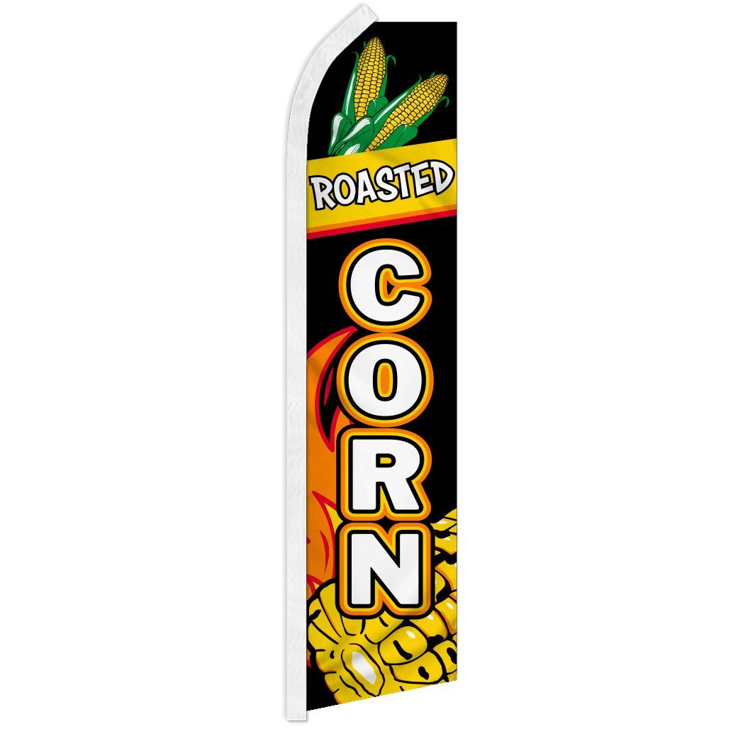ROASTED CORN advertising super flag polyester banner sign *POLE NOT INCLUDED*