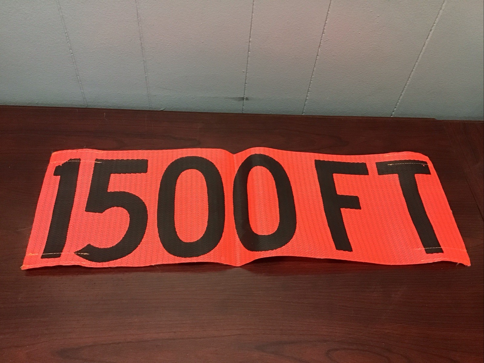 “1500FT” Orange Traffic Safety Banner, 22”x7”