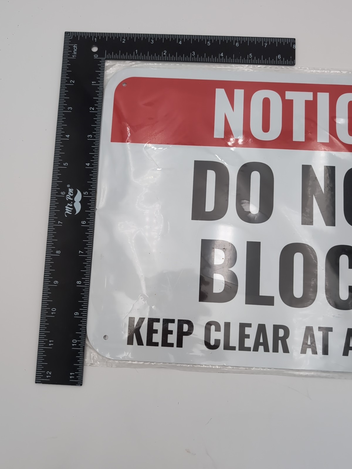 ATTENTION DO NOT BLOCK Keep Clear at all Times Metal Aluminum composite sign