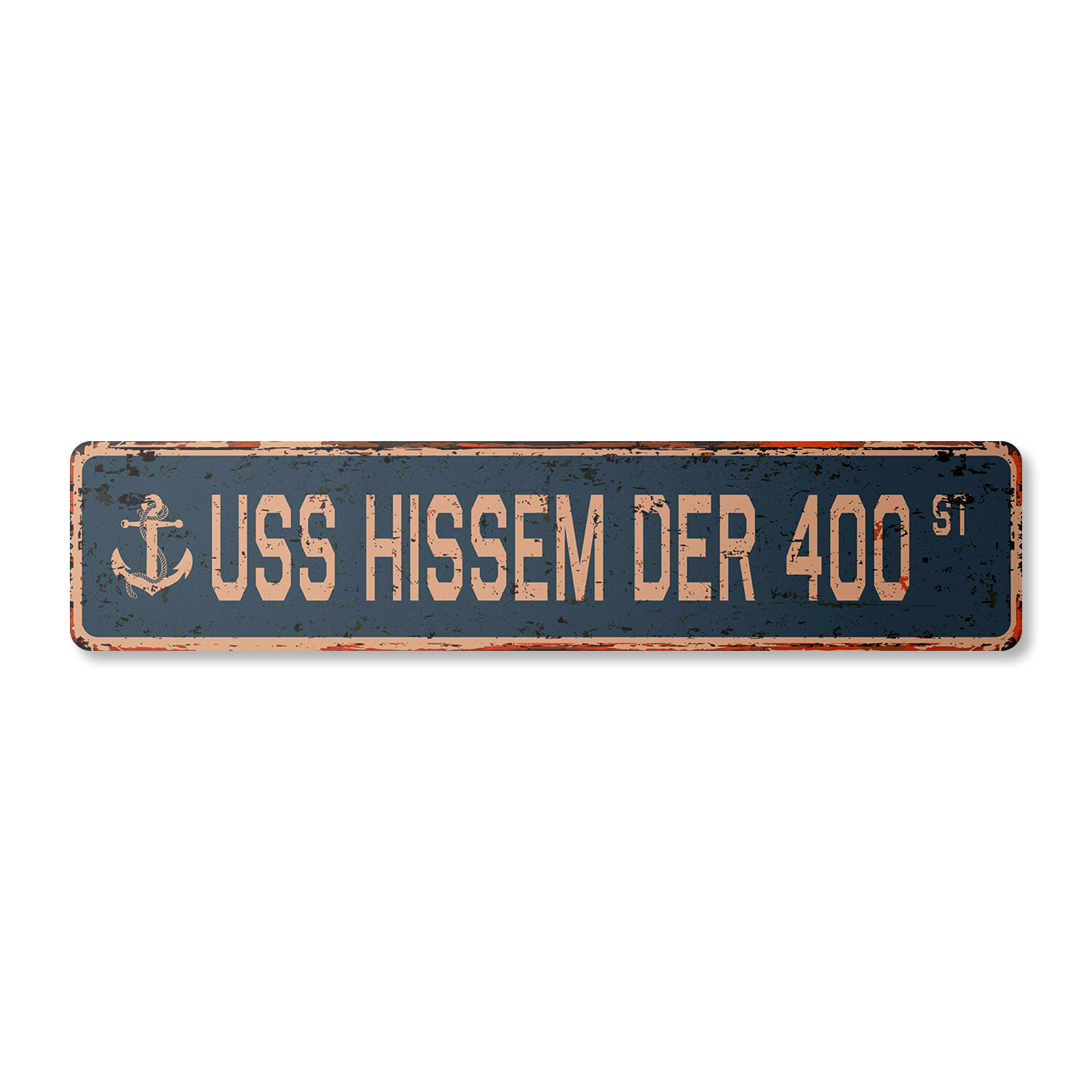 USS HISSEM DER 400 Vintage Street Sign us navy ship veteran sailor rustic gift