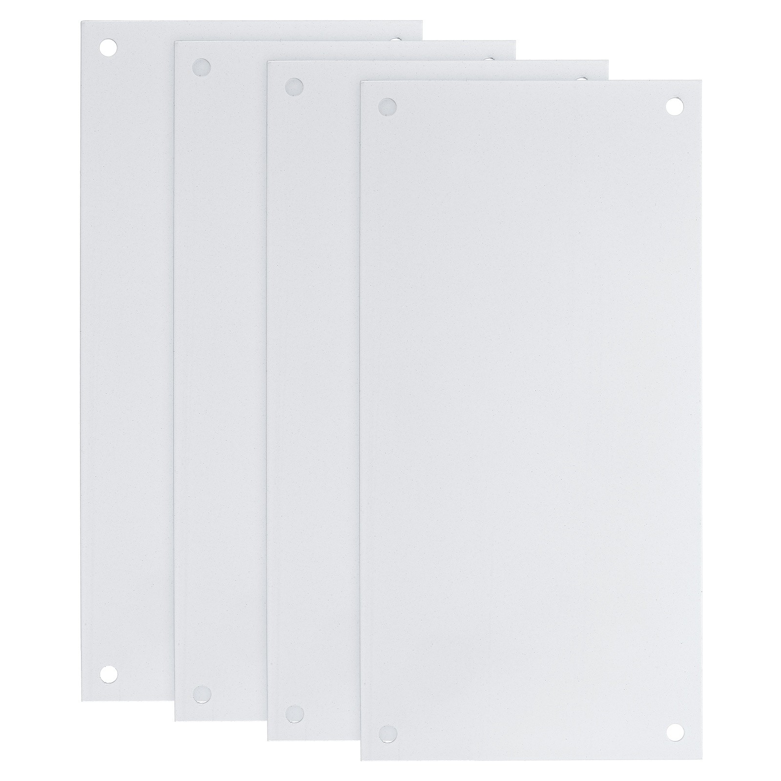 4 Pcs White Blank Metal Sign, 7.9×3.9″ Blank Sublimation Signs(0.04″ Thickness)