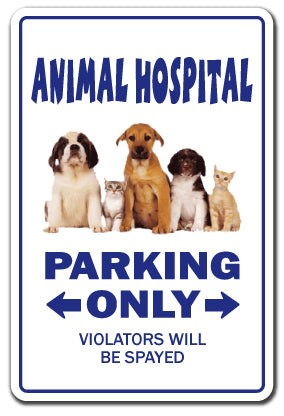 ANIMAL HOSPITAL Sign Or Decals veterinarian pet doctor funny dog cat vet groomer