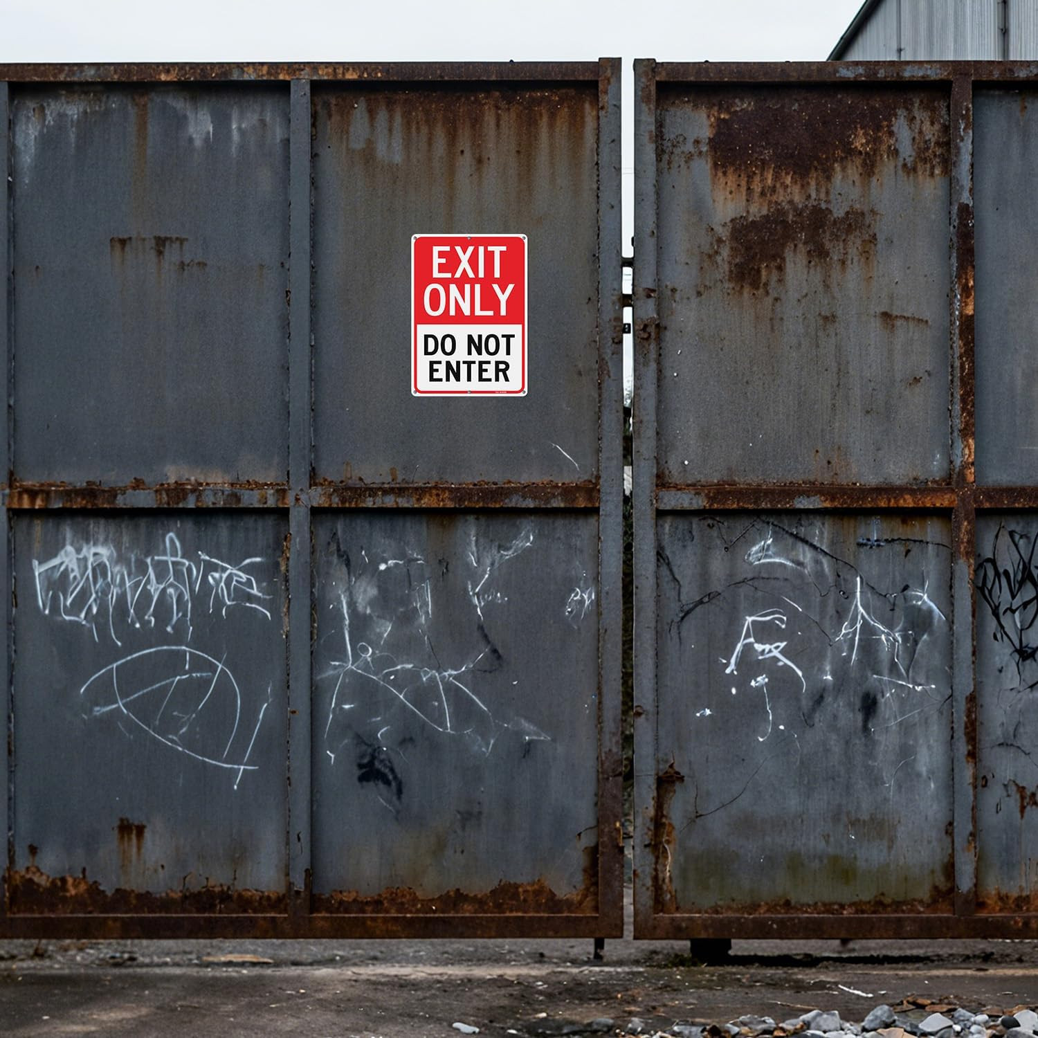 Large Exit Only Do Not Enter Sign 18″X 12″ .04″ Aluminum Reflective Sign Rust…