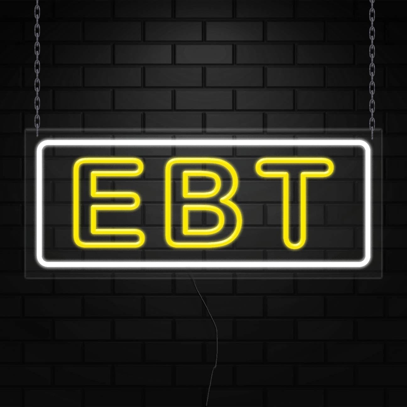 EBT Sign for Retail Displays | LED Flex Neon | 24″W x 10″H x 1″D