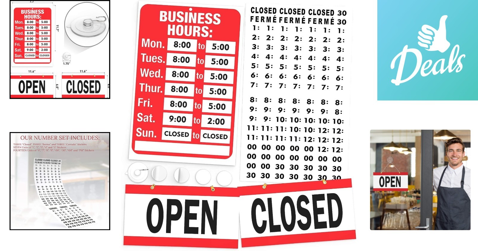 Open Closed Sign with Adhesive Pads – Transform Your Business Visibility