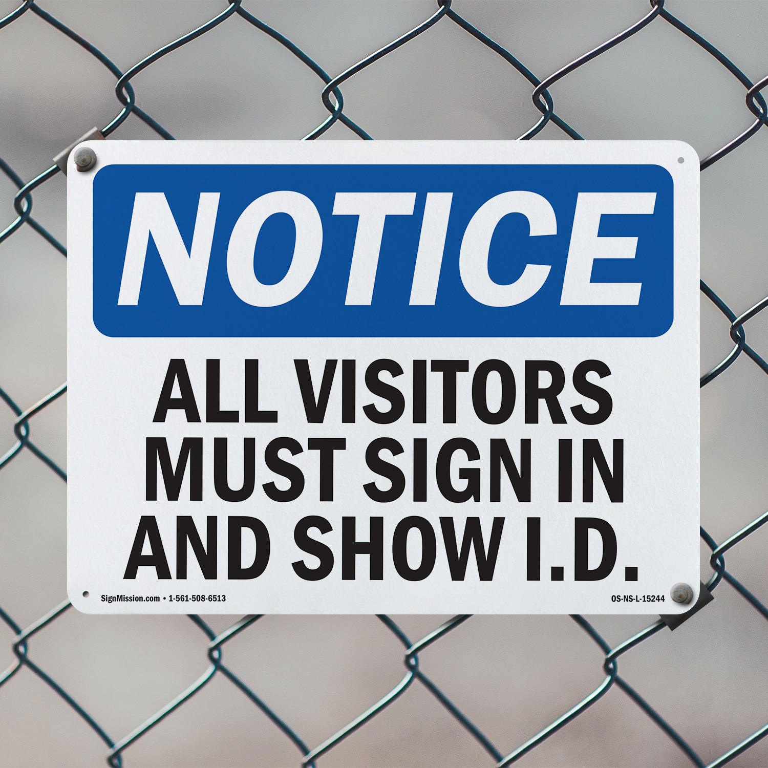 All Visitors Must OSHA Notice Sign Metal, Plastic, Or Decal – 5 or 10 Pack