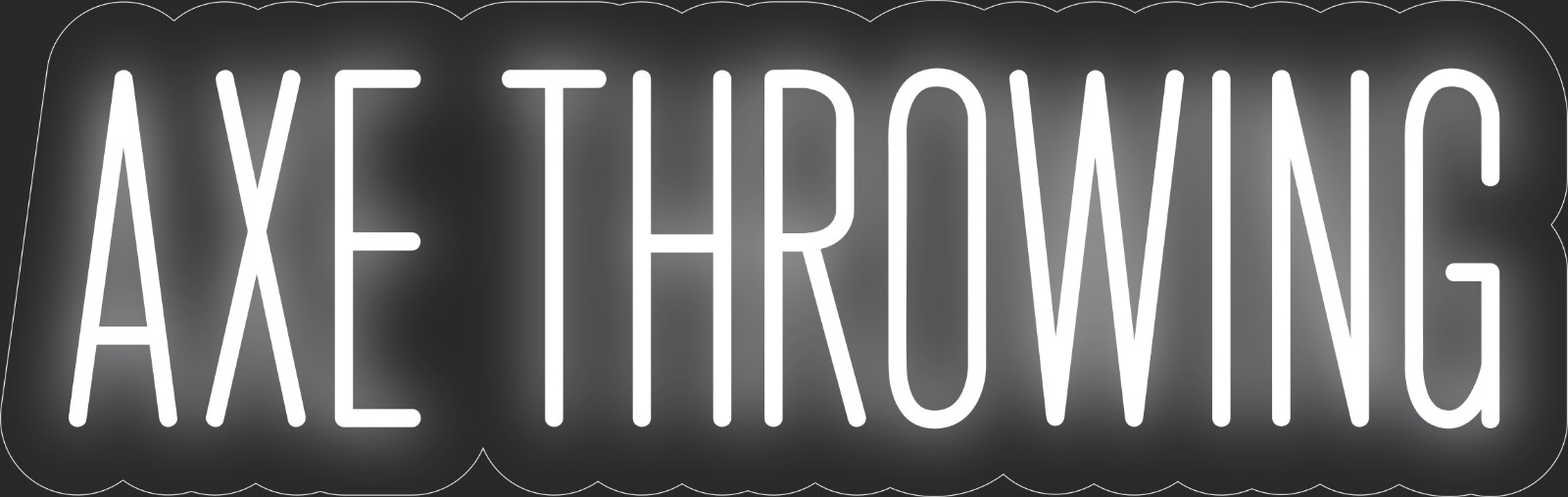 Axe throwing Neon LED Sign Business Wall Decor Lighted Store Sign 24 x 7 in.