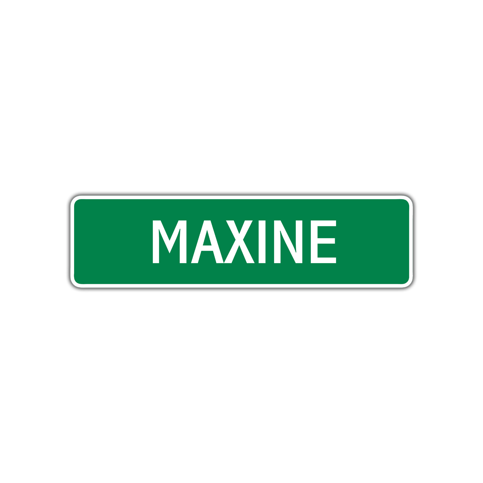 Maxine Girls Name Letter Printed Label Art Decor Novelty Aluminum Metal Sign