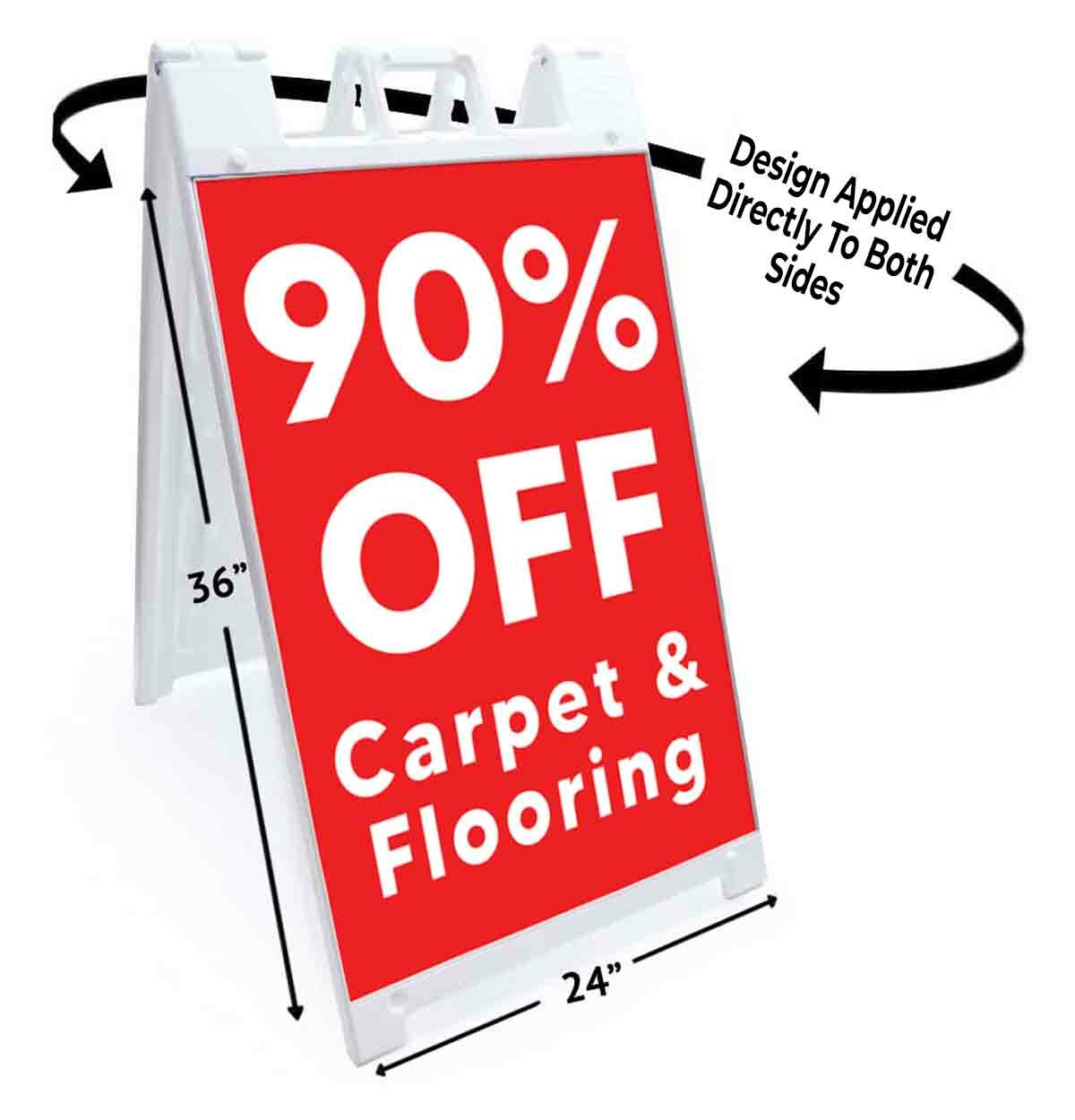 90% Off Carpet & Flooring Signicade 24×36 A Frame Sidewalk Sign Double Sided