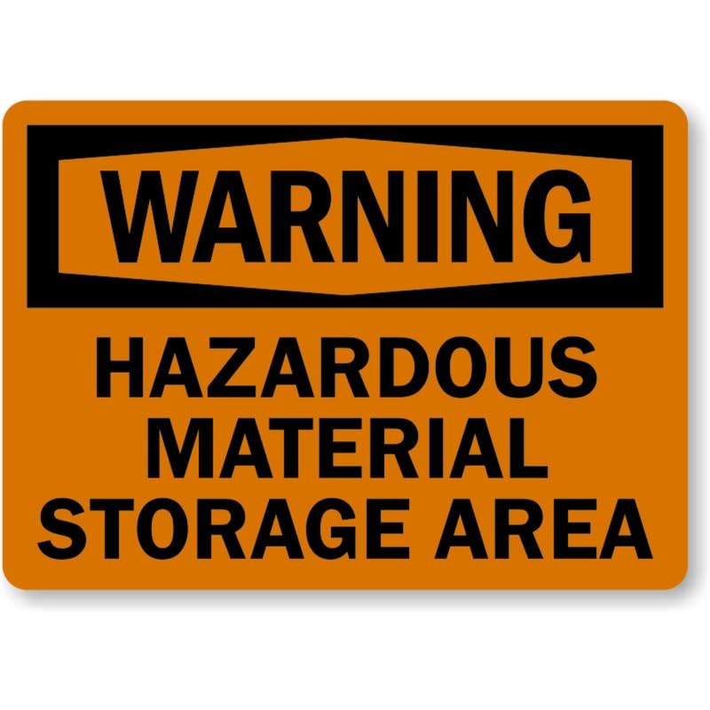Hazardous Material Warning Aluminum Weatherproof Sign b01834