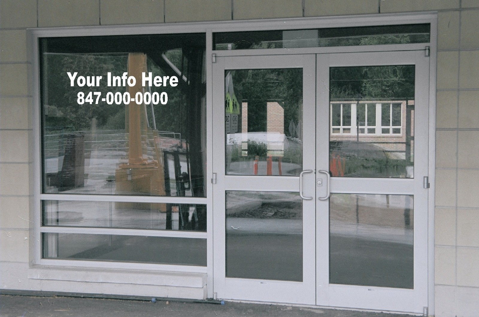 Custom Vinyl Business Retail Window Lettering Graphics Decal Large 2 Line