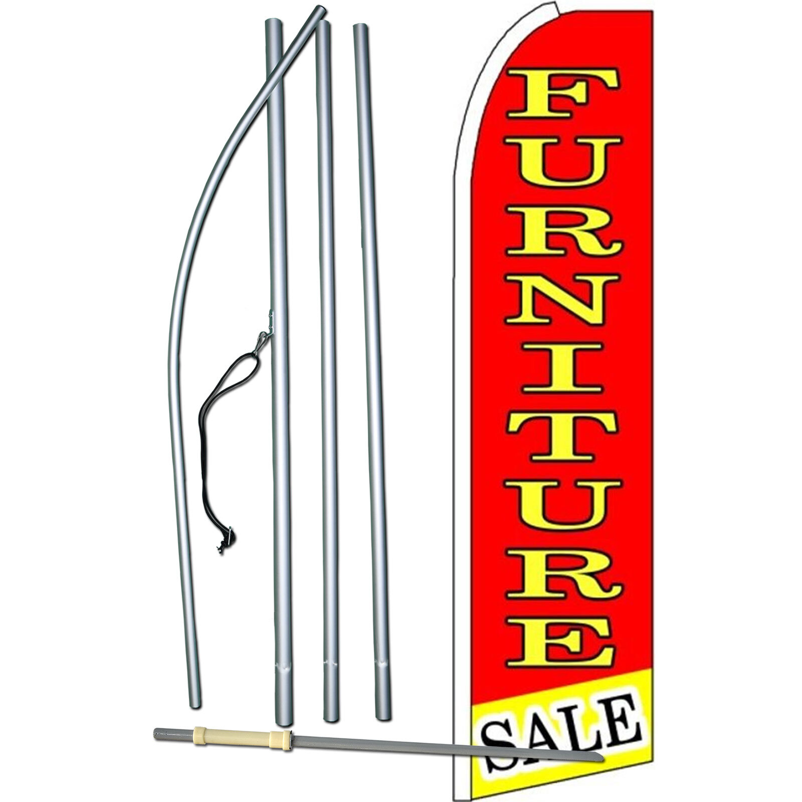 Furniture Sale Flag with Flag Pole and Spike