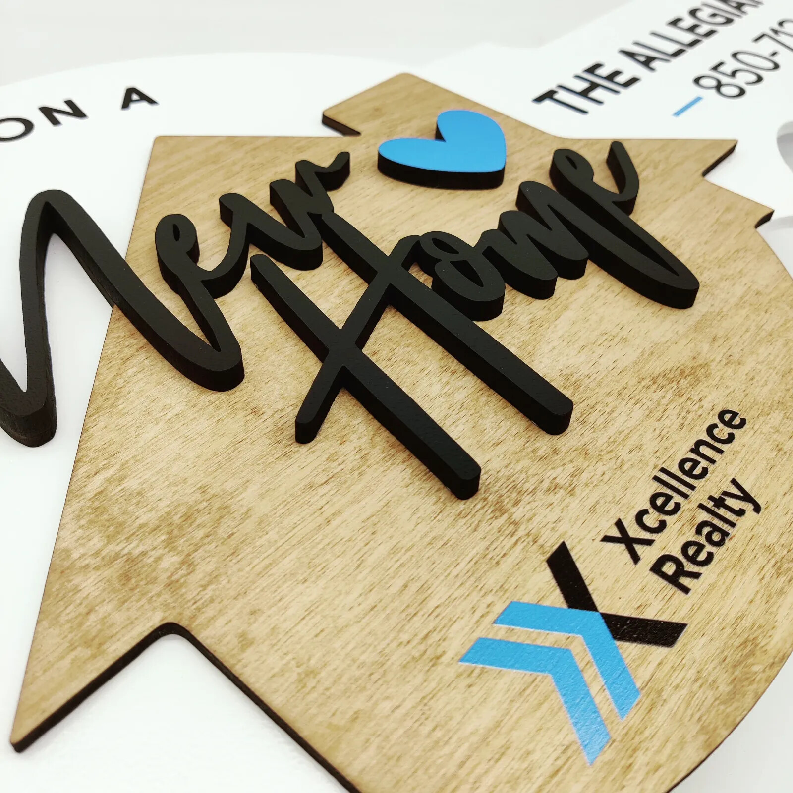 New Home Sign Sold Key Closing Gift Realtor Closed Sign Customizable Logo 3D