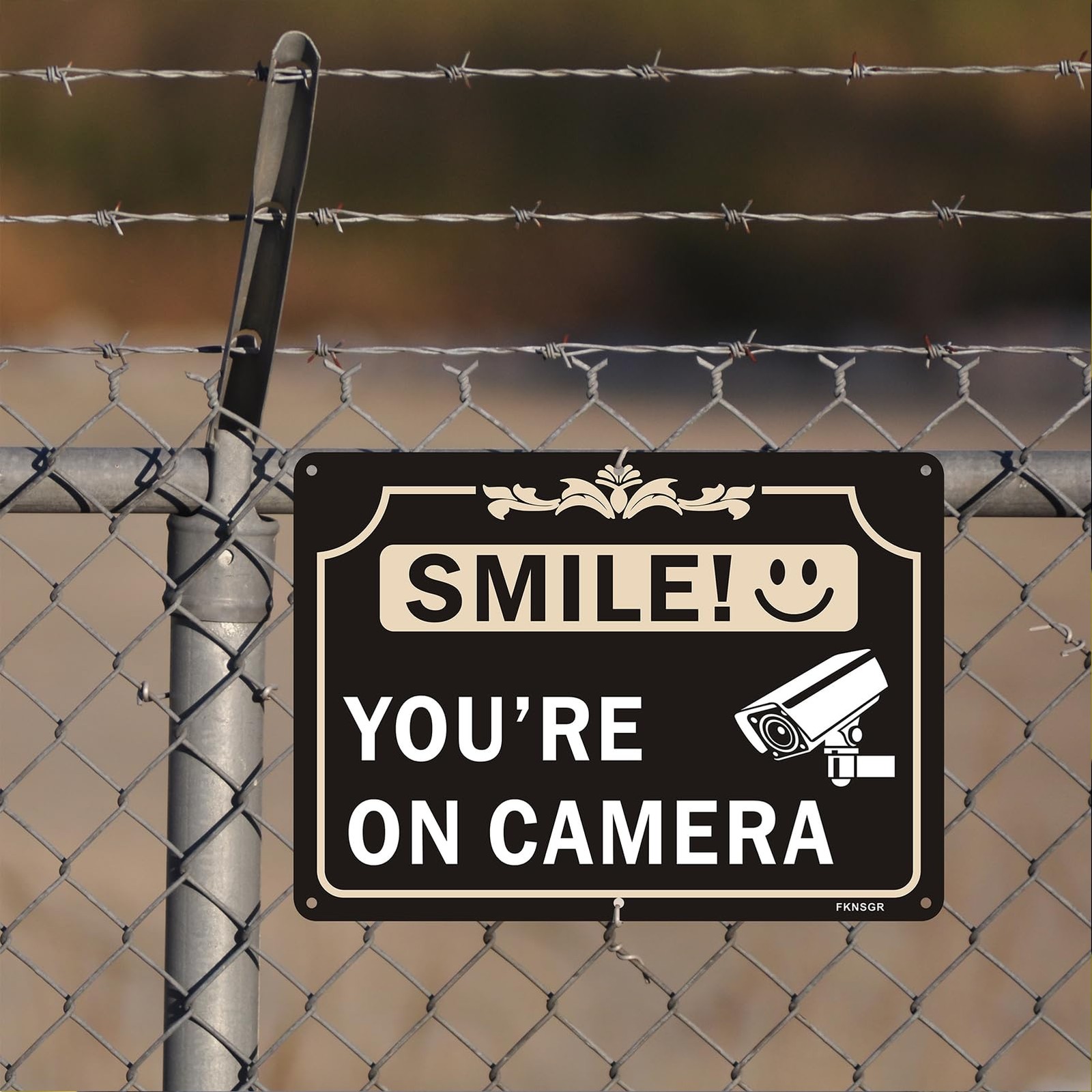 You’re On Sign 4 Pack, 10″ x 7″ Rust Aluminum Video Surveillance Sign, UV Pro…