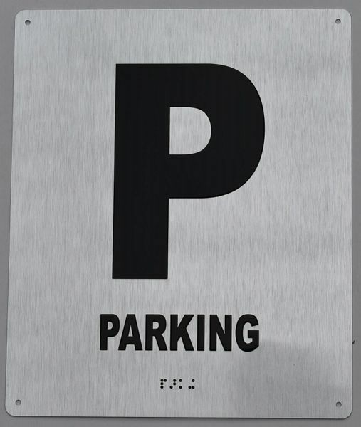Parking Floor Number Sign-Tactile Touch Braille Sign..10X12)…–REF24-1027