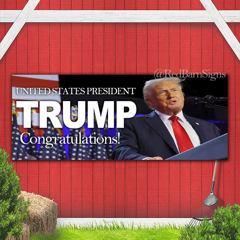 United States President TRUMP congratulations banner