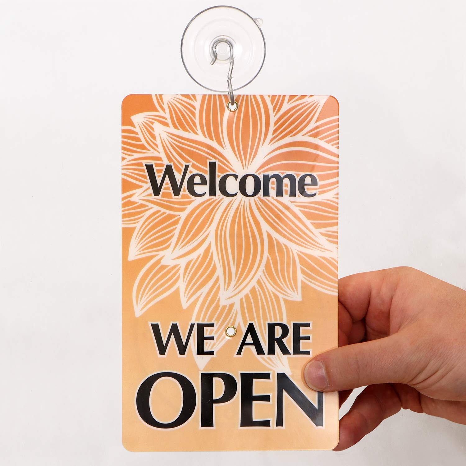 SmartSign “We Will Be Back – Welcome We are Open” Two-Sided Be Back Clock Sig…