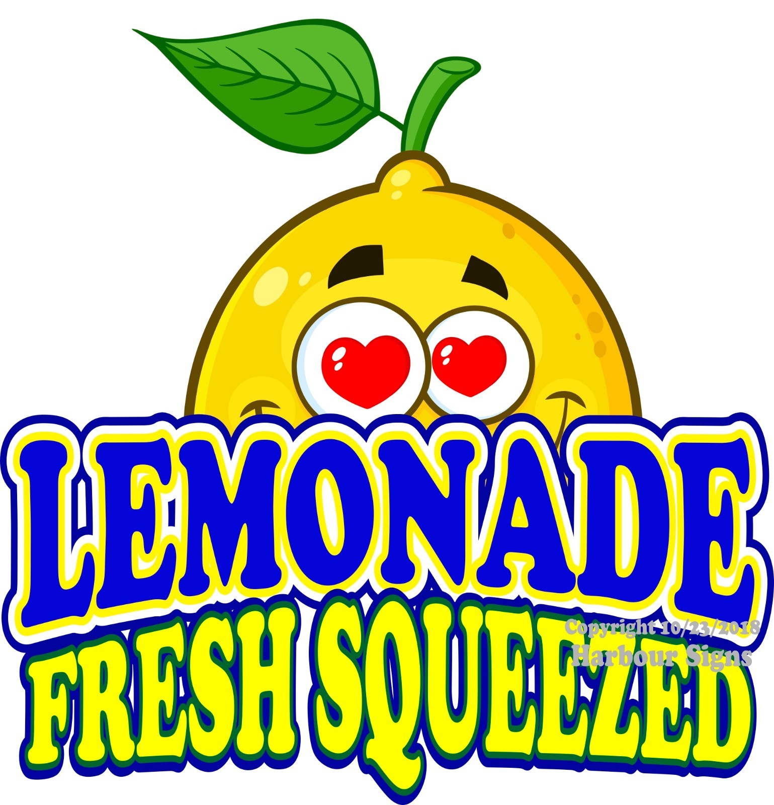 (CHOOSE YOUR SIZE) Fresh Squeezed Lemonade DECAL Food Truck Concession Sticker