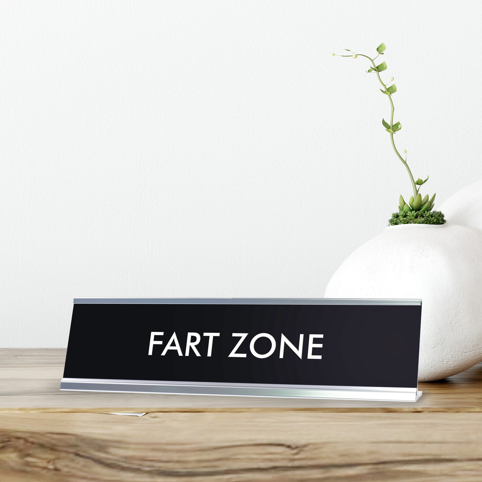Signs By LITA FART ZONE Novelty Desk Sign