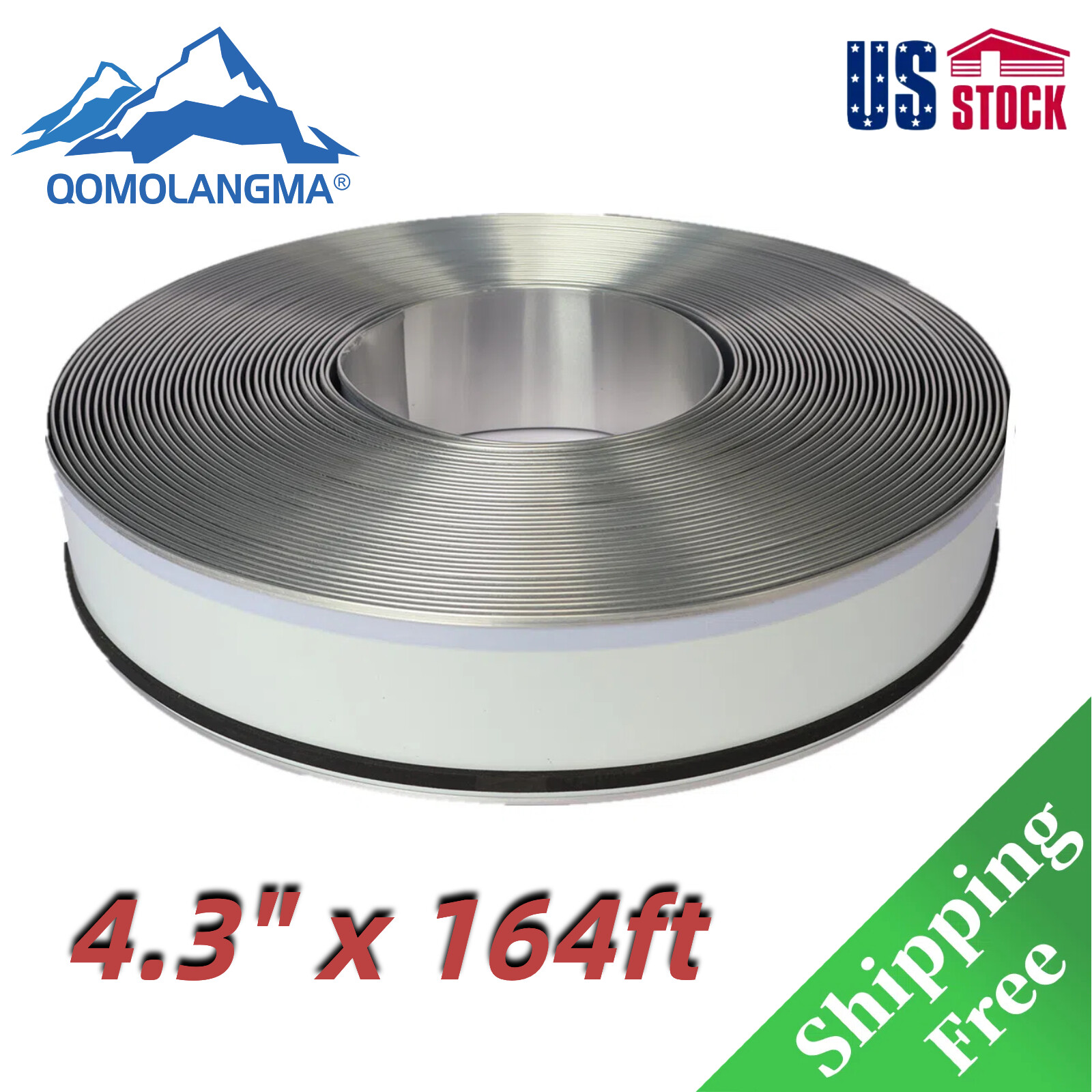 4.3″ x 164ft White Color Aluminum Trim Cap with PC & Foam (Channelume) US Stock